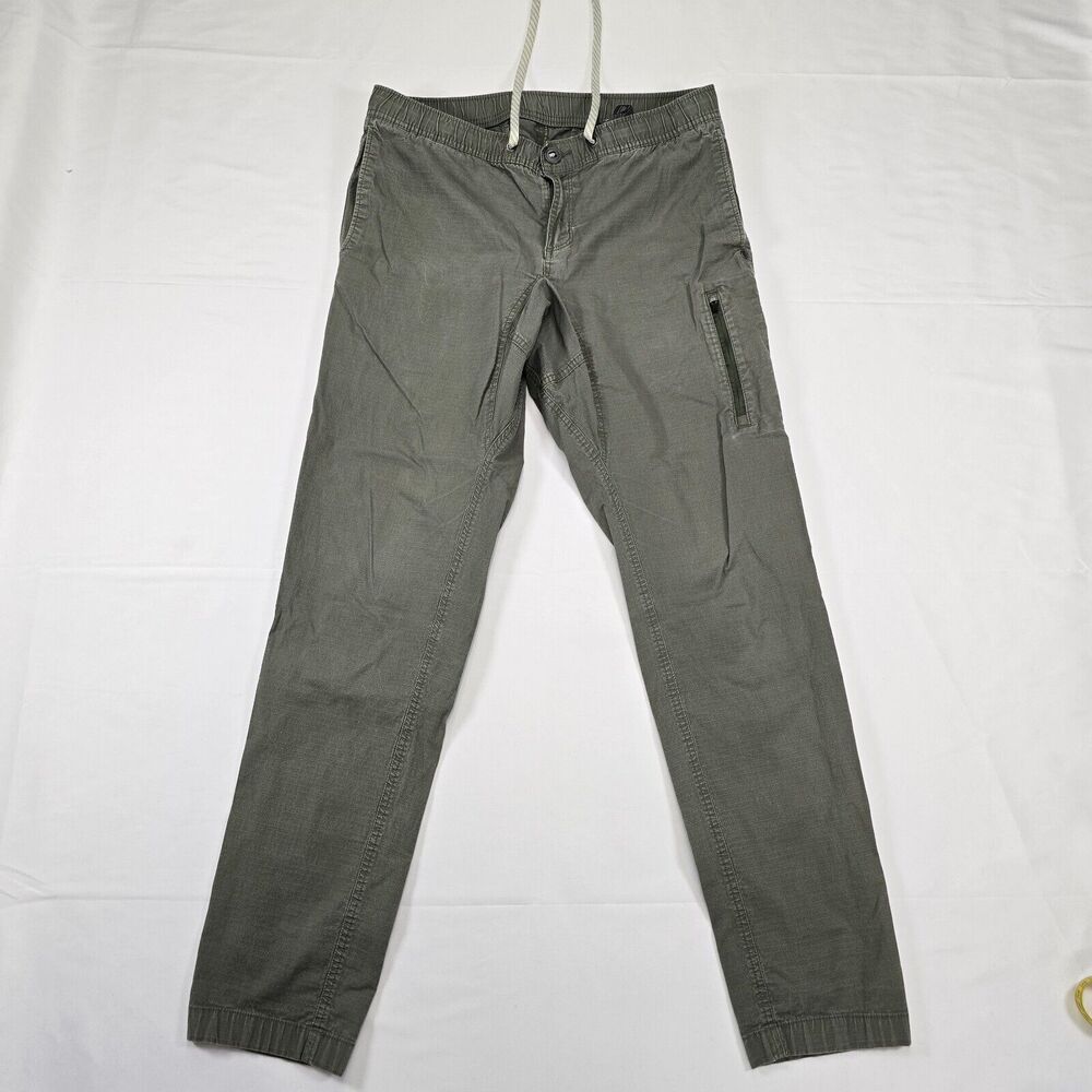 VUORI Ripstop Pants Men's Green Elastic Waistband Size L